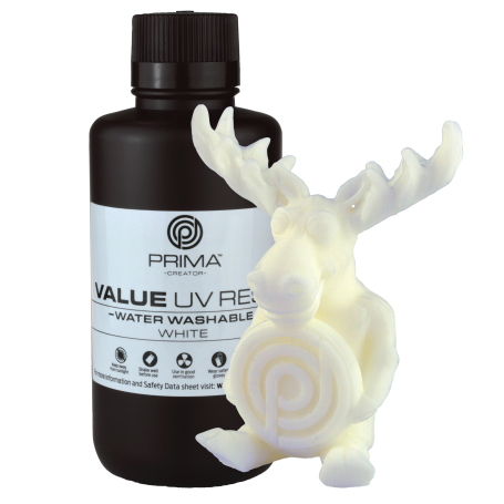 RESINA UV LAVABILE CON ACQUA PRIMACREATOR VALUE - 500 ML - NERO